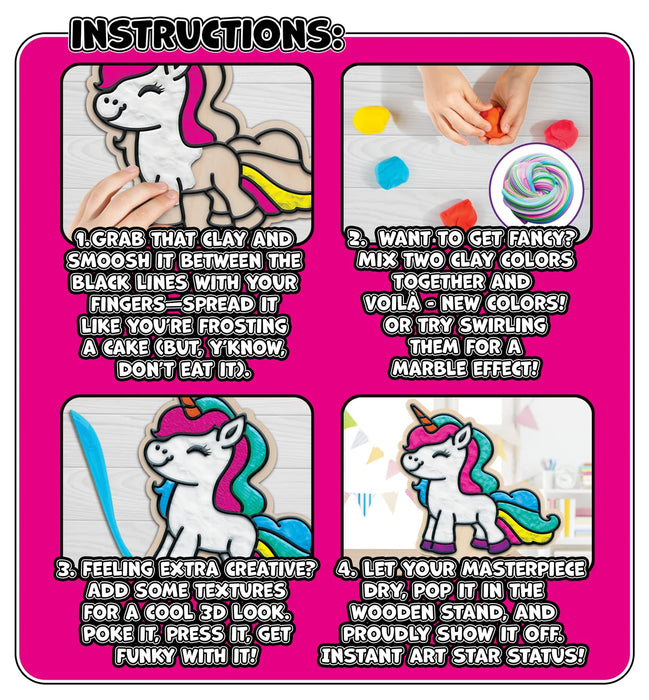 Clay Colouring - Unicorn