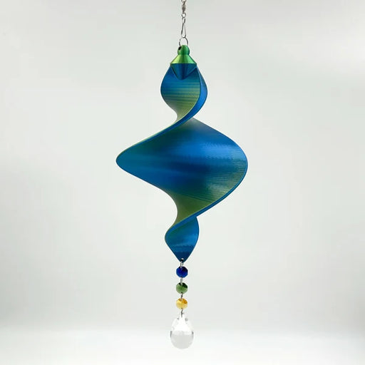 Vortex Spirals - Shimmer Cyclone Blue, Green, Yellow