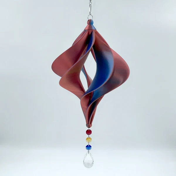 Vortex Spirals - Shimmer Twister Red, Gold, Blue