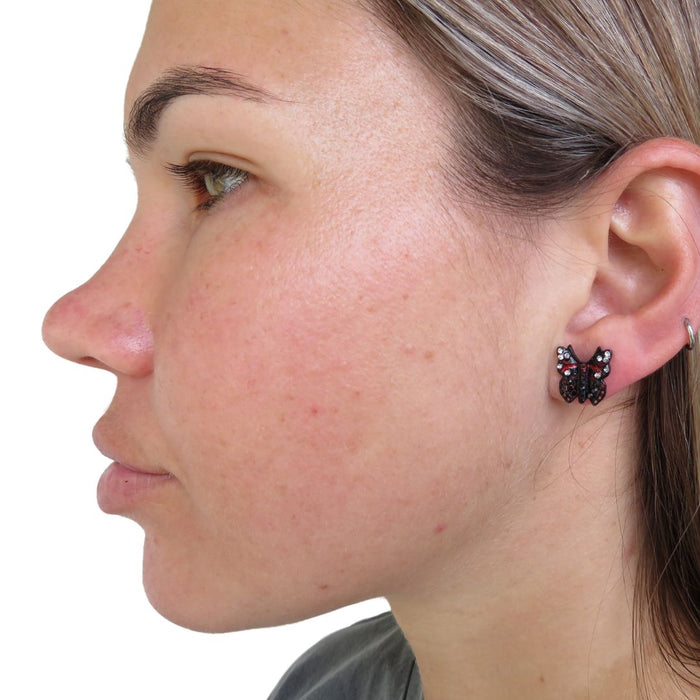 Wildside ER61 - Red Admiral Butterfly Stud Earrings