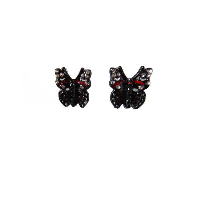 Wildside ER61 - Red Admiral Butterfly Stud Earrings