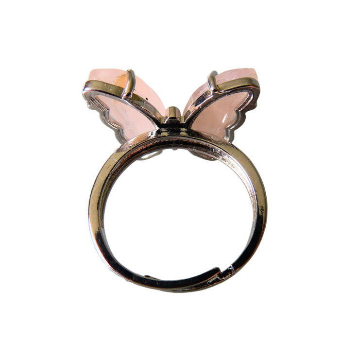 Wildside PS124 - Butterfly Rose Quartz Ring