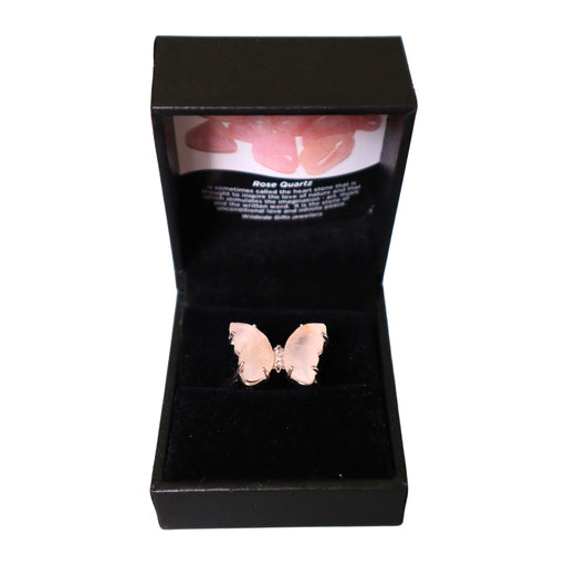 Wildside PS124 - Butterfly Rose Quartz Ring