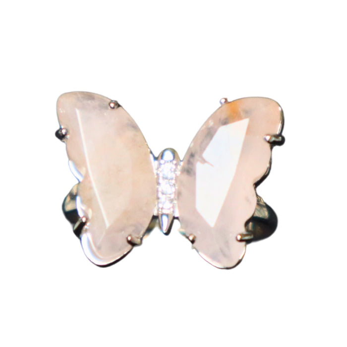 Wildside PS124 - Butterfly Rose Quartz Ring