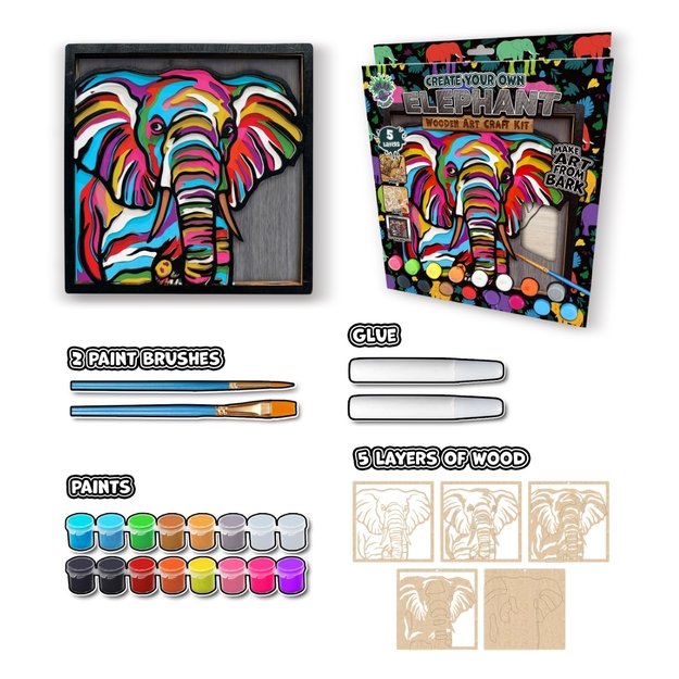 Wooden Art Craft Kit - Elephant