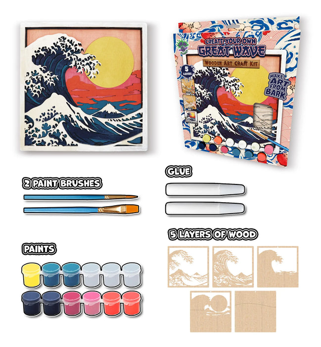 Wooden Art Craft Kit - Great Wave