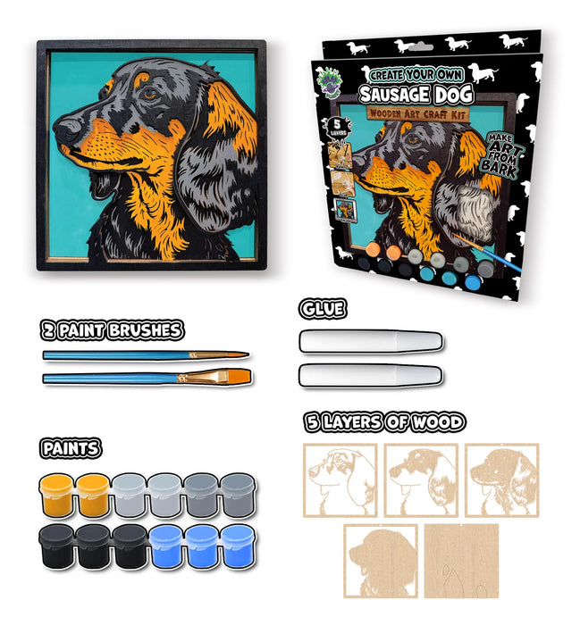 Wooden Art Craft Kit - Sausage Dog