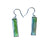 Wildside XP113 Sterling Silver and New Zealand Greenstone Rectangular Earrings
