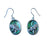 Wildside XP118 Fantail Sterling Silver Paua Oval Drop Earrings