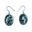 Wildside XP119 Fingfisher Sterling Silver Paua Oval Drop Earrings