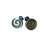 Wildside XP134 New Zealand Greenstone Koru Sterling Silver Stud Earrings