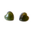 Wildside XP139 Sterling Silver & New Zealand Greenstone Heart Stud Earrings