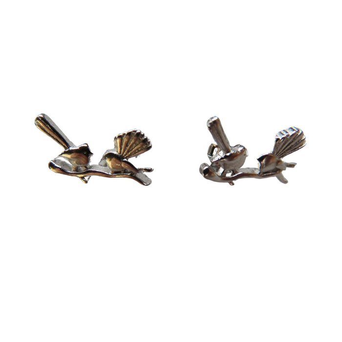 Wildside XP21 - Sterling Silver Fantail Stud Earrings