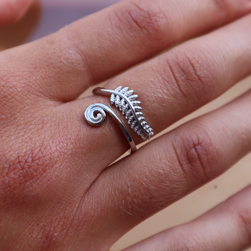 Wildside XP63 Fern & Koru Sterling Silver Ring