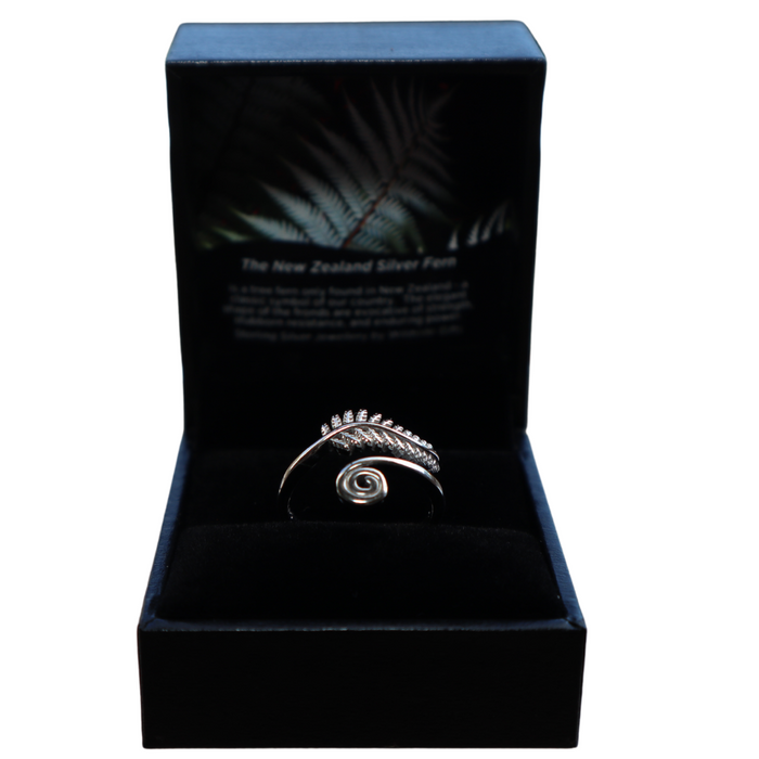 Wildside XP63 Fern & Koru Sterling Silver Ring