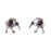 Wildside XP76 - Silver on Stainless Steel Kiwi Stud Earrings