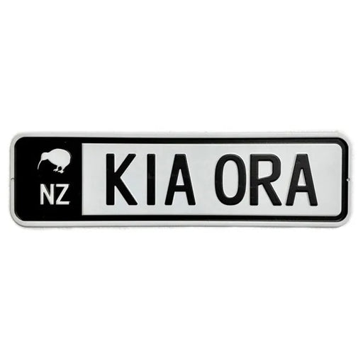 Man Cave - Kia Ora Number Plate Sign