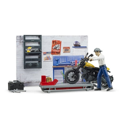 Bruder - Motorcycle Service Centre with Scrambler Ducati Full Throttle