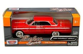 MotorMax Timeless Legends 1:24 - 1964 Chevrolet Impala Red