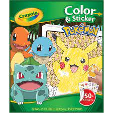 Crayola - Colour & Sticker Book - Pokemon