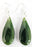 NZ Greenstone Earrings - Tear Drop 30mm