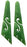 NZ Greenstone Earrings - Triangle Koru Drop 55mm