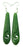 NZ Greenstone Earrings - Diamond Koru 60mm