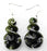 NZ Greenstone Earrings - Carved Double Twist 35mm