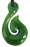 NZ Greenstone Hook Pendant 55mm