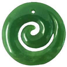 NZ Greenstone Closed Koru Pendant 28mm