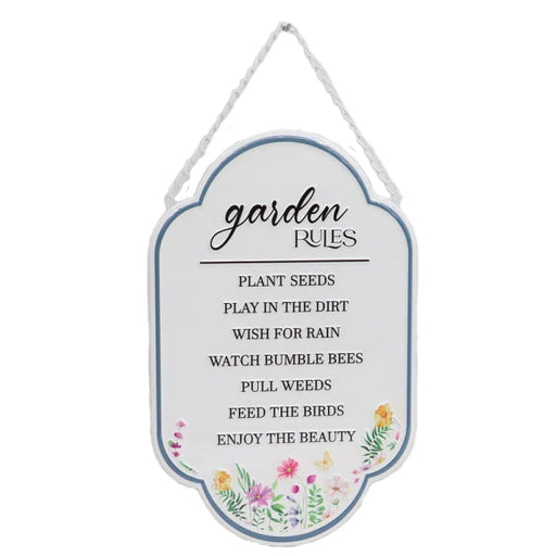 Wall Art - Garden Rules Sign