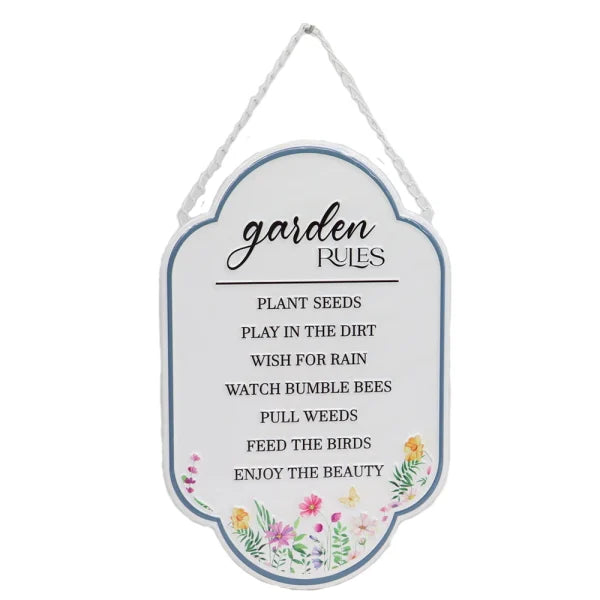 Wall Art - Garden Rules Sign