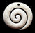 NZ Bone Carved Koru Pendant 35mm
