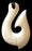 NZ Bone Carved Hook Pendant 35mm
