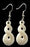 NZ Bone Carved Double Twist Earrings 30 mm
