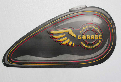 Man Cave - Motorbike Tank Sign - Keep the shiny side up