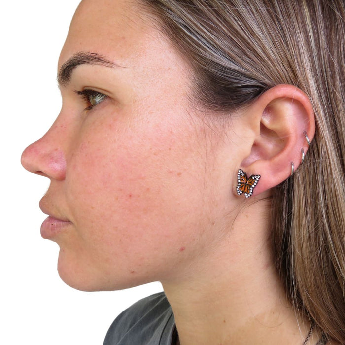 Wildside ER62 - Monarch Butterfly Stud Earrings