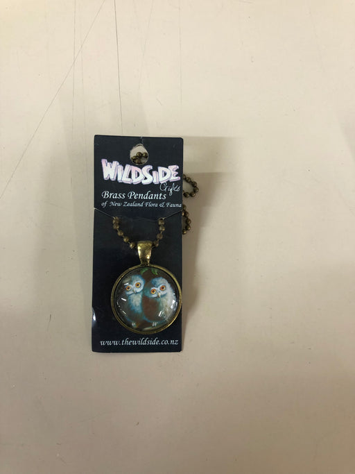 Wildside - Jewellery - Morepork Brass Pendant