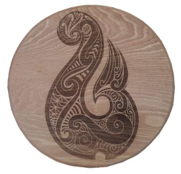 NZ Rimu Wall Hangar - Hook Motif 260mm