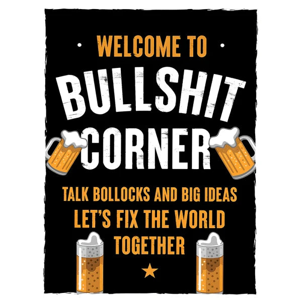 Man Cave - Bull Corner Sign