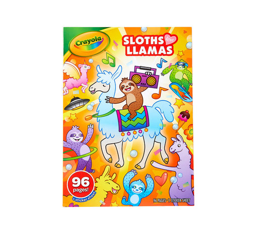 Crayola - Colour & Sticker Book - Sloths Love llamas