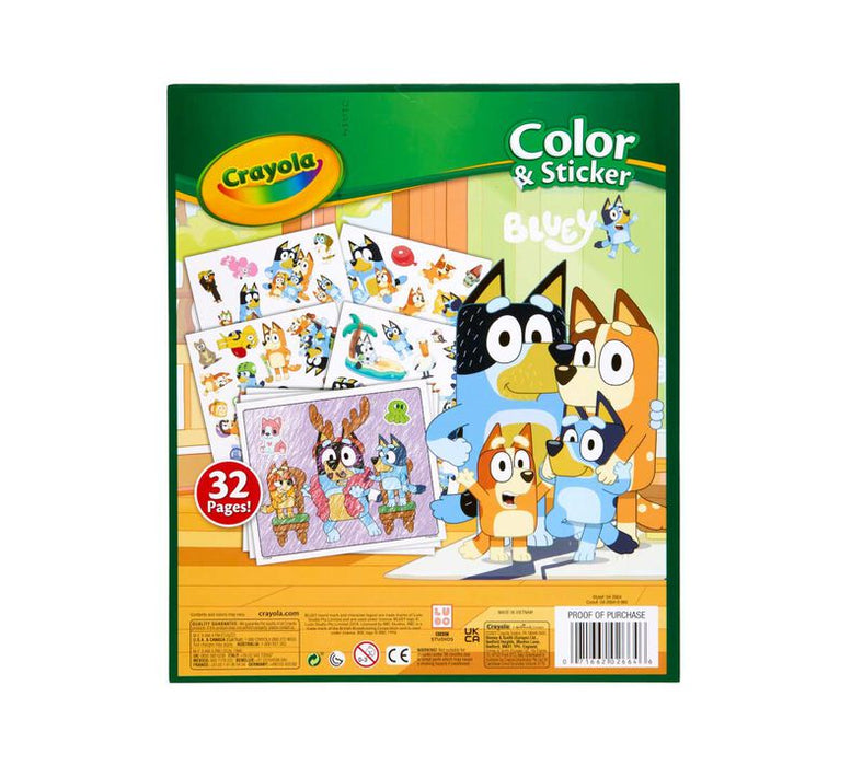 Crayola - Colour & Sticker Book - Bluey