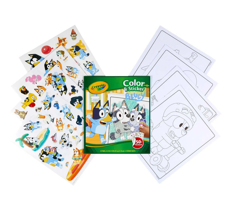 Crayola - Colour & Sticker Book - Bluey