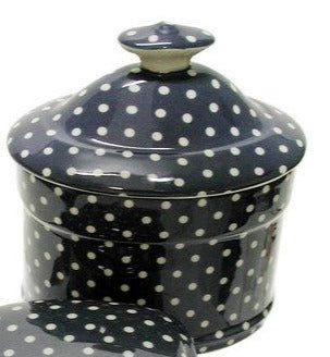 Oval Porcelain Box with Lid Devon Blue