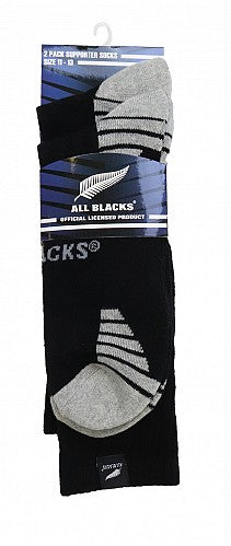 All Blacks Supporter Sock 2pk Med