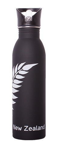 NZ S/S Drink Bottle - Black Fern