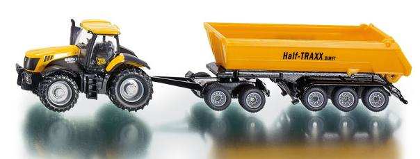 Siku 1858 Farmer - 1:87 JCB 8250 with dolly and tipping trailer