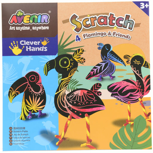 Avenir: Scratch Kit - 4 Flamingo & Friends