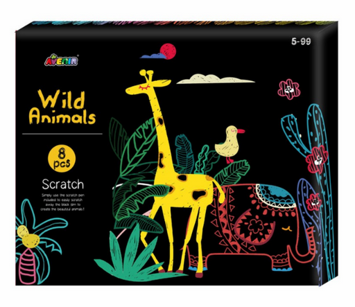 Avenir: Scratch Art Kit - Wild Animals