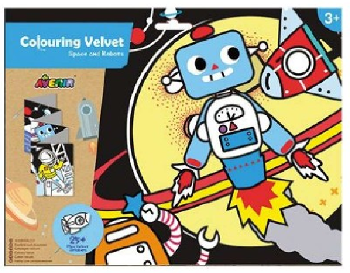 Avenir: Colouring Velvet Kit – Space & Robots